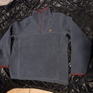L.L. Bean Katahdin blue Sherpa Fleece Pullover Size  1/4 Zip tall